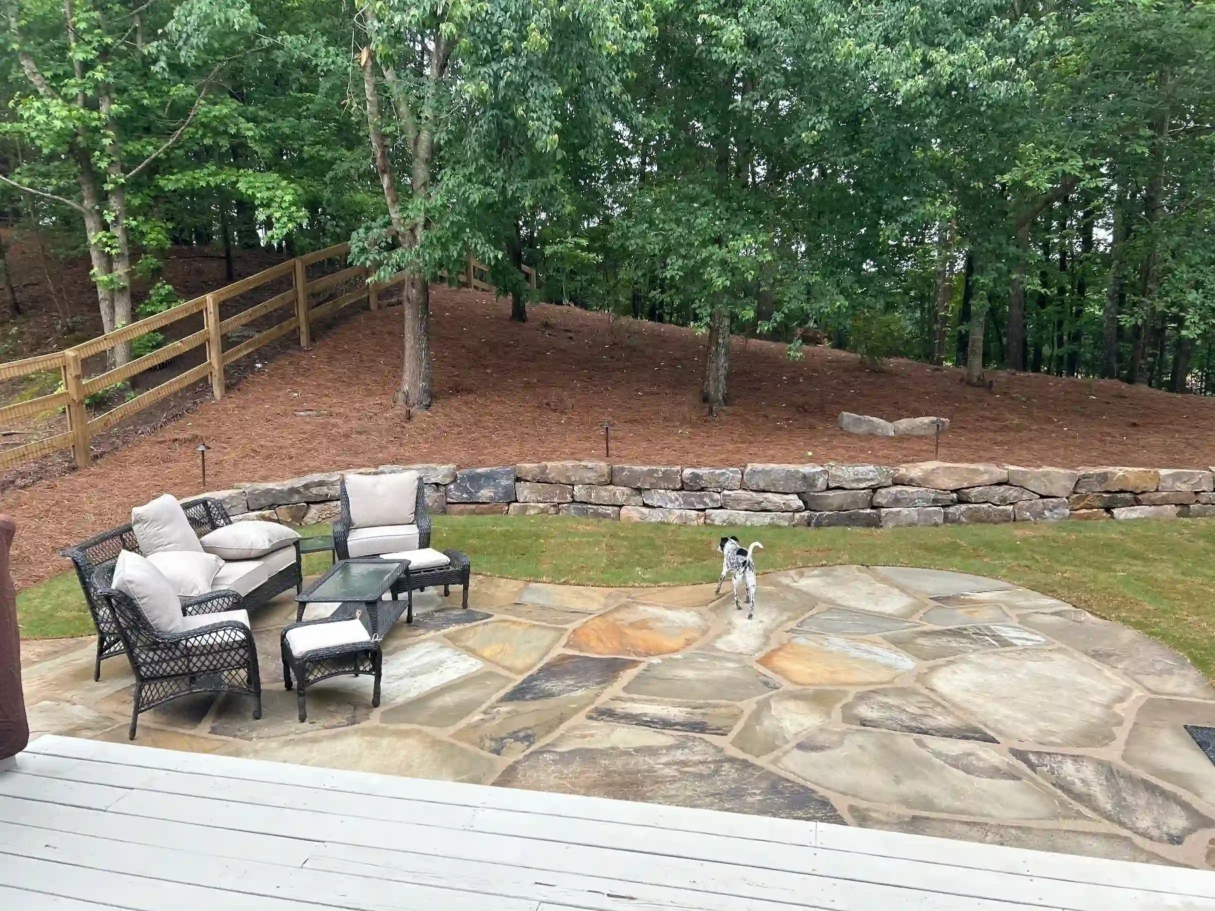 Decorative landscape wall and garden